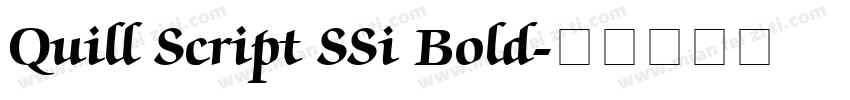 Quill Script SSi Bold字体转换